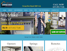 Tablet Screenshot of garagedooropenermillcreek.com